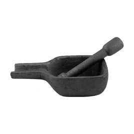 7" Pour Spout Cast Iron Mortar & Pestle