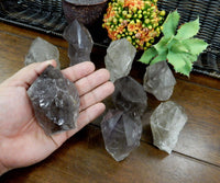 500-600g.- Crystal Raw Smoky Quartz Semi-Polished Point