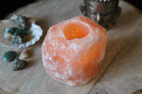 Himalayan Salt Tealight Holder Orange with Box Small