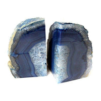 Blue Agate Bookend Pair (3–6 lb)