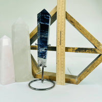 Sodalite Crystal Polished Point on Stand