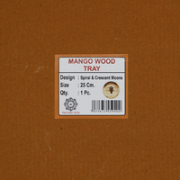 Spiral & Crescent Moons Mango Wood Tray