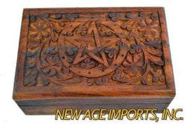 4x6 - Pentagram Carved Box