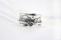 Ocean Kiss Sterling Silver Meditation Spinner Ring