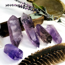 Amethyst Polished Double Crystal Points (200–300g) Small