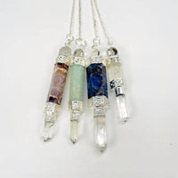 Sm Sodalite Crystal Quartz Point Pendulum