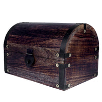 Wood Storage Box - Treasure Chest, Antique (9 × 6 × 6")