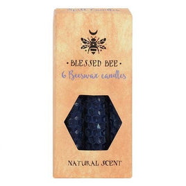 Blue 6 pack Beeswax Spell Candles