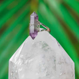 Fluorite Adjustable Obelisk Ring