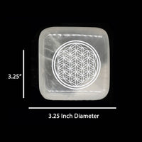 Flower of Life Charging Cube - Selenite (3.25 in.)