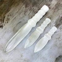 20 cm Selenite Knife Hand-Carved