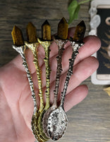 Gunmetal Tiger's Eye Crystal Spoon