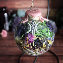 Moon Goddess Witch Ball with Stand