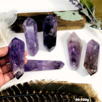 Amethyst Polished Double Crystal Points (200–300g) Small