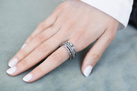 Joy & Abundance Sterling Silver Meditation Spinner Ring