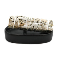 Black Ceramic Smudge Stick Holder (5 in.) -