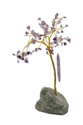 Lrg Amethyst Crystal Tree - Quartz (100 Beads)