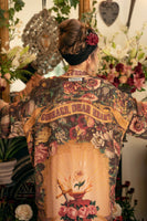 Sacred Heart Courage Dear Heart Opera Duster Kimono Robe w/