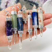 Green Aventurine Crystal Quartz Point Pendulum