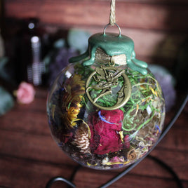 Moon Fairy Witch Ball with Stand - Bronze