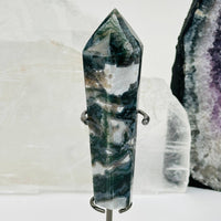 Crystal Wands on Metal Stand - Rose Quartz (400–500g)