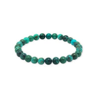 Chrysocolla Beaded Bracelet - Peru: 8mm