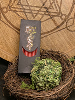 Pink Witches Finger Beeswax Spell Candles 4"