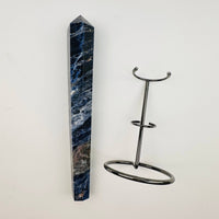 Crystal Wands on Metal Stand - Rose Quartz (400–500g)