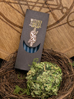 Indigo Witches Finger Beeswax Spell Candles 4"
