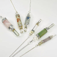 Sm Sodalite Crystal Quartz Point Pendulum