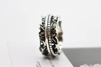 Joy & Abundance Sterling Silver Meditation Spinner Ring