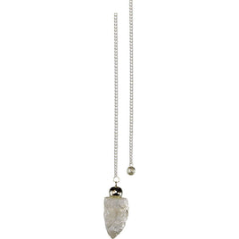 Pendulum-Rough Gemstone/Clear Quartz