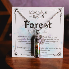 Forest Spell Jar Amulet Necklace