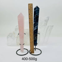 Crystal Wands on Metal Stand - Fluorite (300–400g)