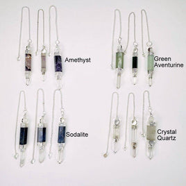 Amethyst Crystal Quartz Point Pendulum