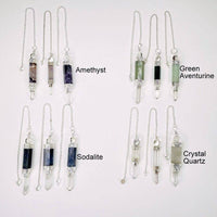 Sm Sodalite Crystal Quartz Point Pendulum