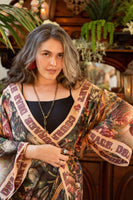 Sacred Heart Courage Dear Heart Opera Duster Kimono Robe w/