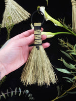 Natural with Black Cord - Hawk Tail, Natural Altar Broom 6-7"