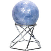 Silver Metal Twist Sphere Stand