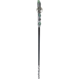 Tree of Life Magick Wand Metal Silver with Green Aventurine