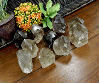 200-300g - Crystal Raw Smoky Quartz Semi-Polished Point