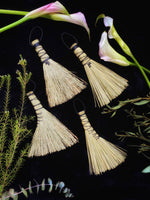 Natural with Black Cord - Hawk Tail, Natural Altar Broom 6-7"