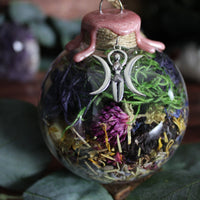 Moon Goddess Witch Ball with Stand