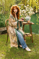 Fable Opera Duster Kimono Robe w/ Deer Moon & Blossom