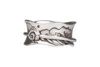 Ocean Kiss Sterling Silver Meditation Spinner Ring