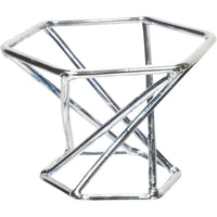 Silver Metal Twist Sphere Stand