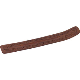 Carved Flowers Wood Incense Holders -10"