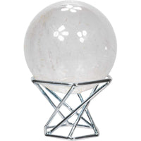 Silver Metal Twist Sphere Stand
