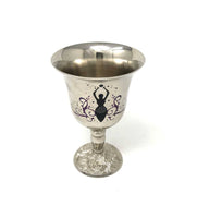 Goddess Brass Chalice - Silver Finish (5")