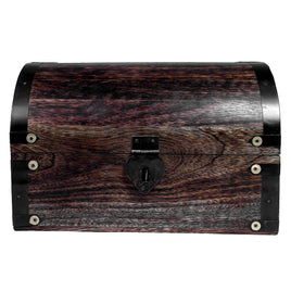 Wood Storage Box - Treasure Chest, Antique (9 × 6 × 6")